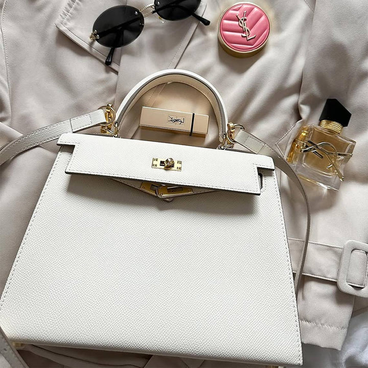 Top Grain Leather Epsom Inspired Kelli Handbag