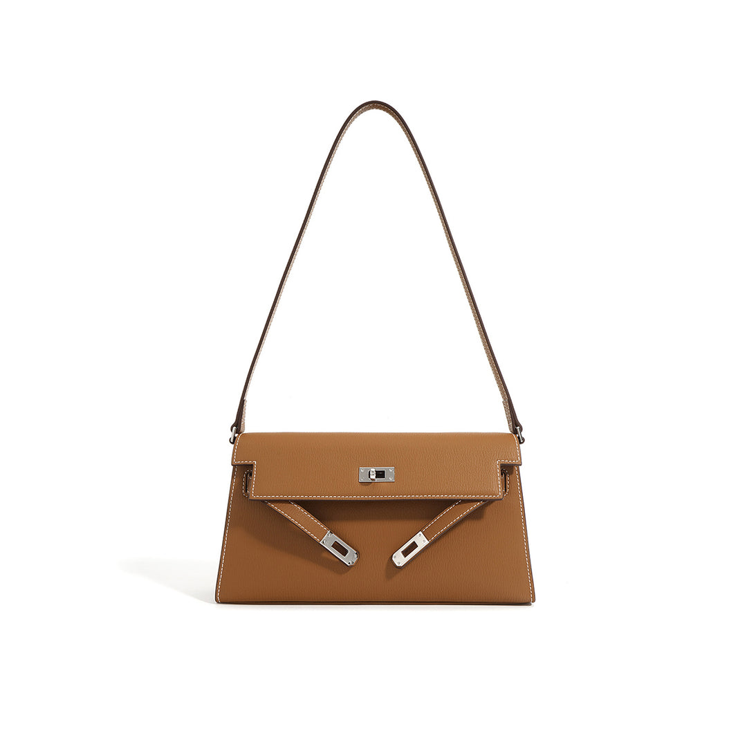 Brown Leather Shoulder Bag for Women