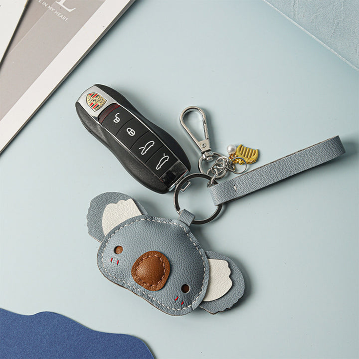 Blue Leather Koala Keychain | POPSEWING® DIY Keychain Kits