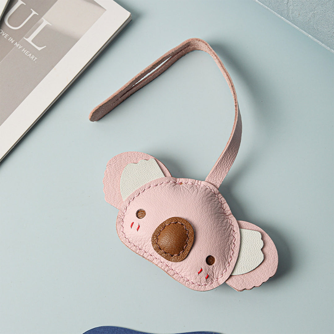 Pink Leather Koala Bag Charm for Bags and Keys - POPSEWING®