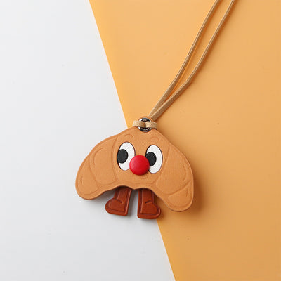 Vegetable Tanned Leather Charm | Croissant Design Charm - POPSEWING®