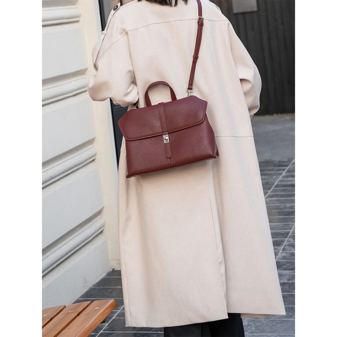 Leather Commute Crossbody Bag