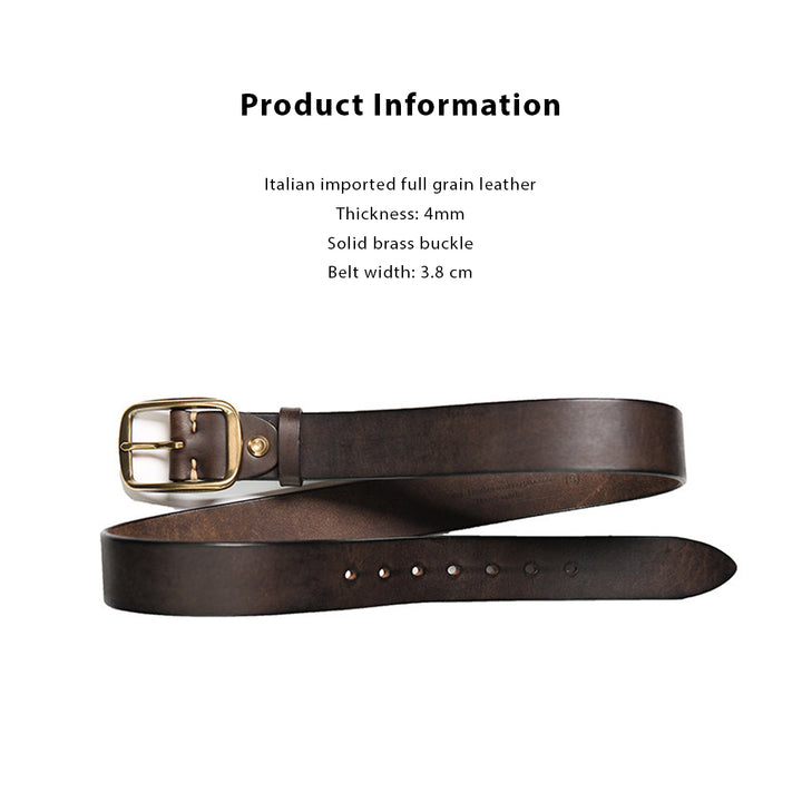 Full Grain Leather Men's Everyday Belt
