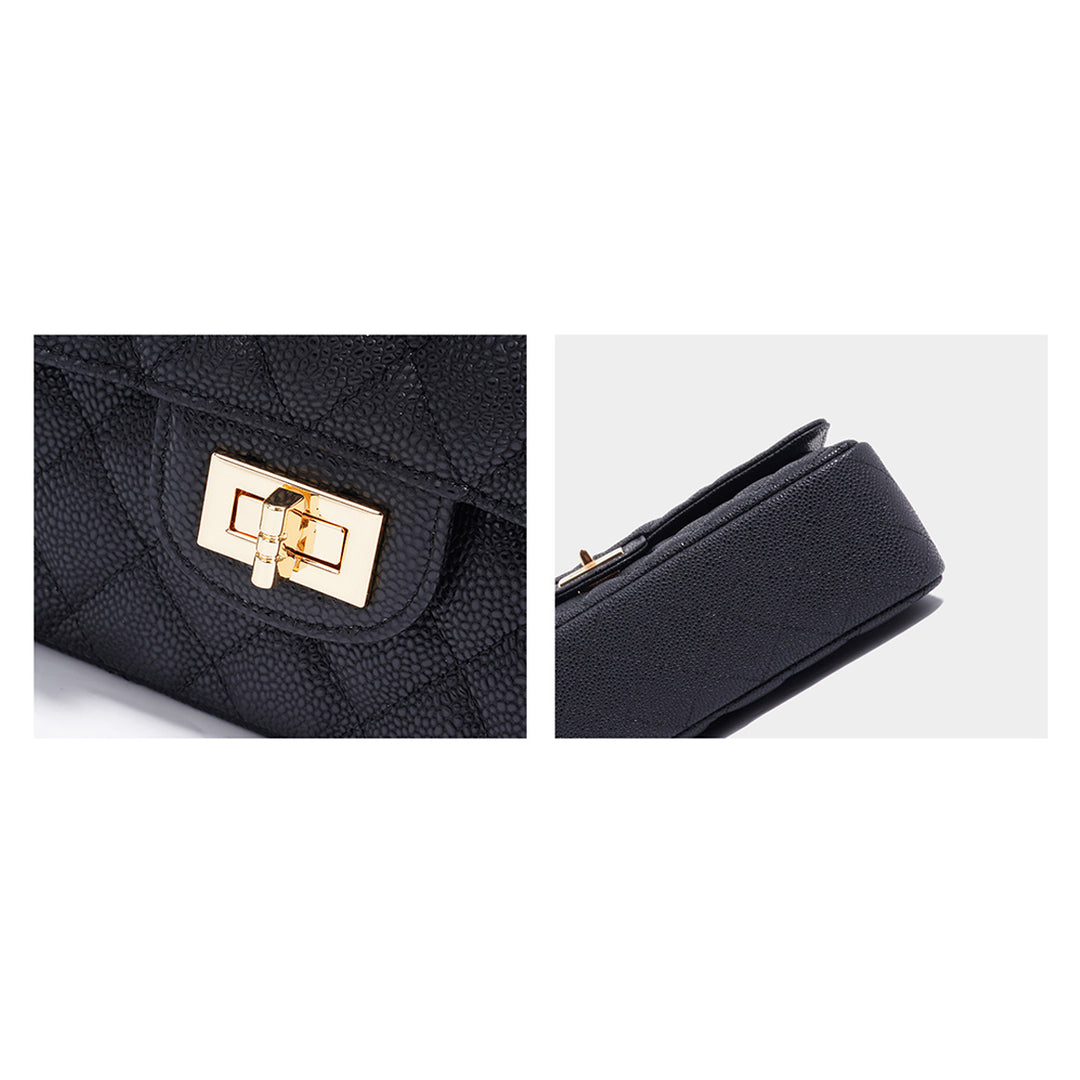 Textured Leather Inspired 2.55 Chain Bag