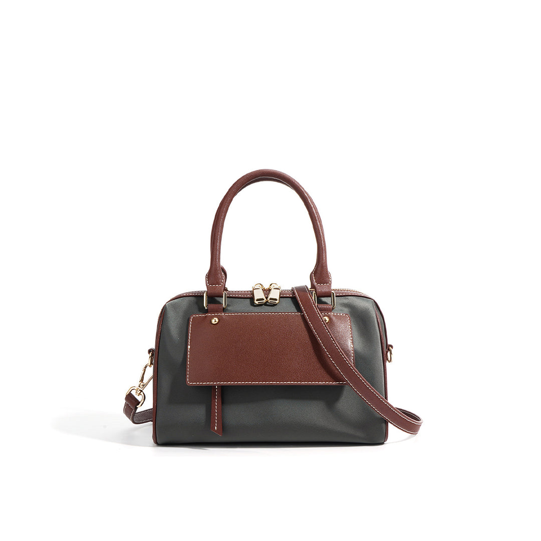 Leather Women Light Boston Handbag