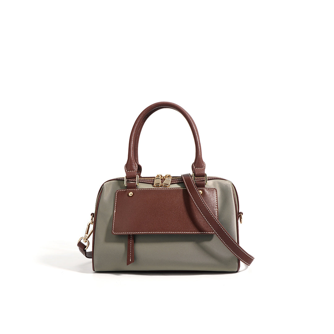 Leather Women Light Boston Handbag