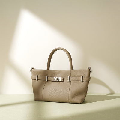 Taupe Leather Handbag | Stylish Leather Bags