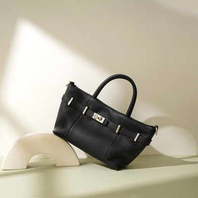 Genuine Leather Bag Handbag | Black Leather Bags for Women