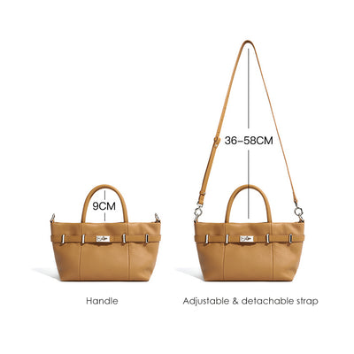 Women Leather Handbag Crossbody Bag with Adjustable Strap