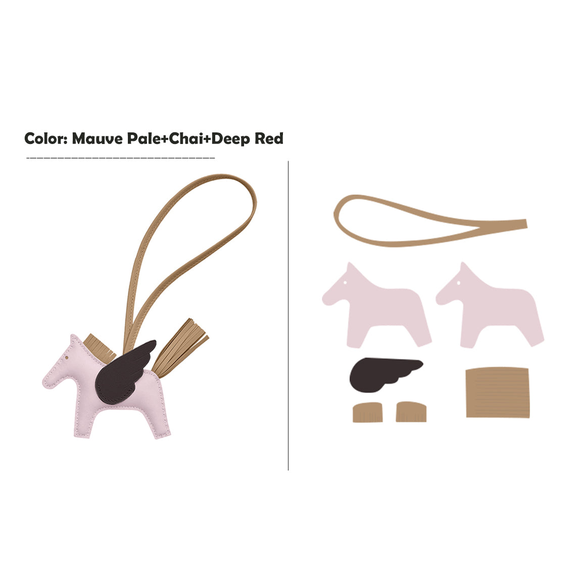 Pink Horse Charm | Starter DIY Leather Kits - POPSEWING®