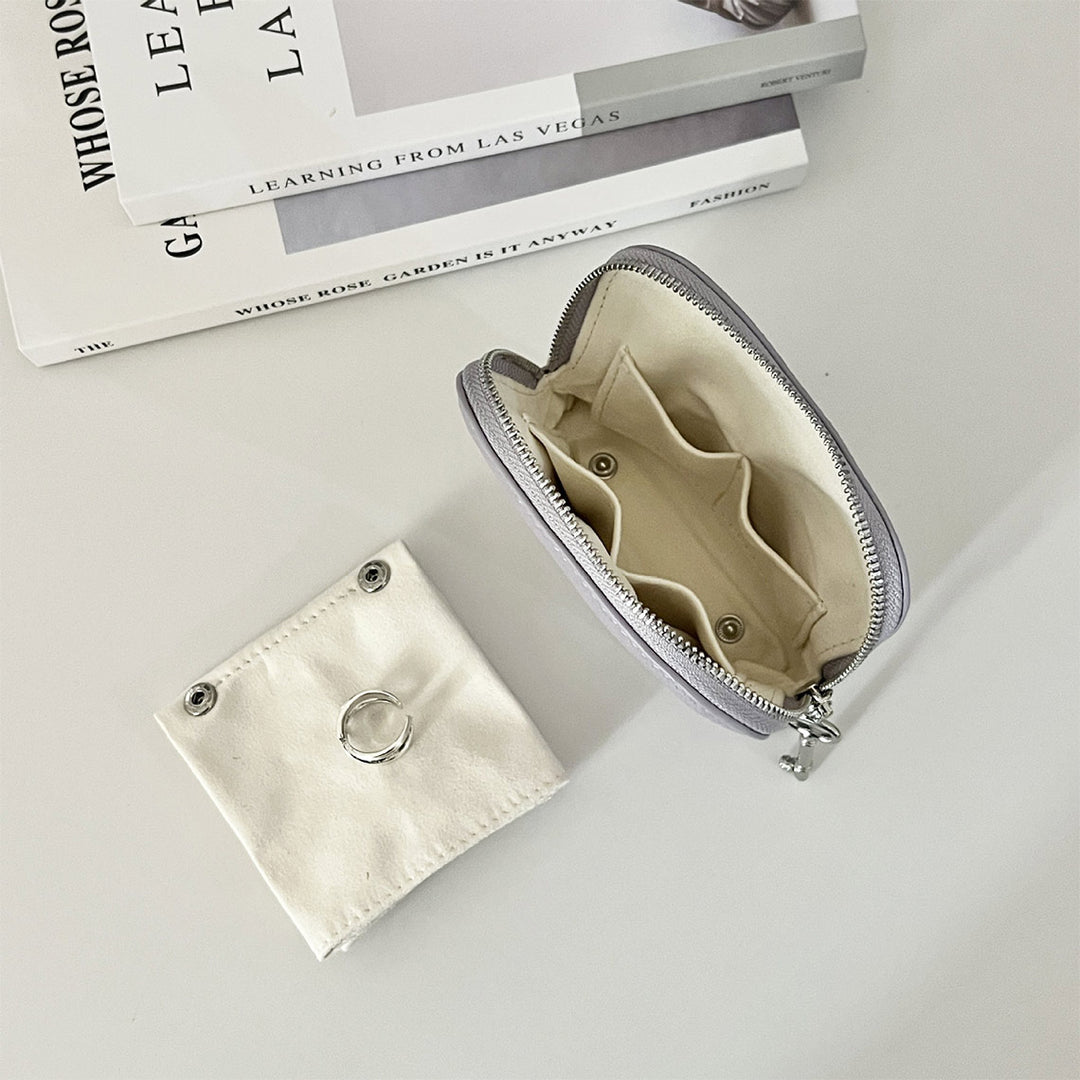 Top Grain Leather Small Jewelry Purse