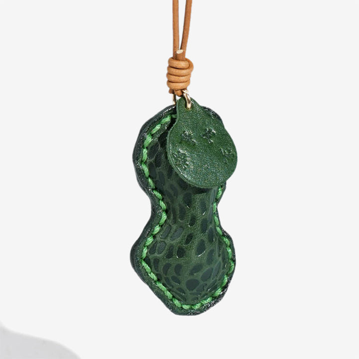 Vegetable Tanned Leather Peanut Charm