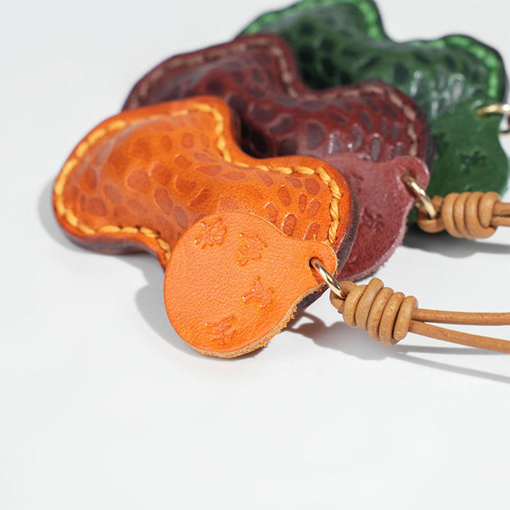 Vegetable Tanned Leather Peanut Charm