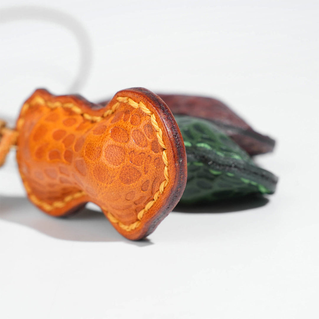 Vegetable Tanned Leather Peanut Charm