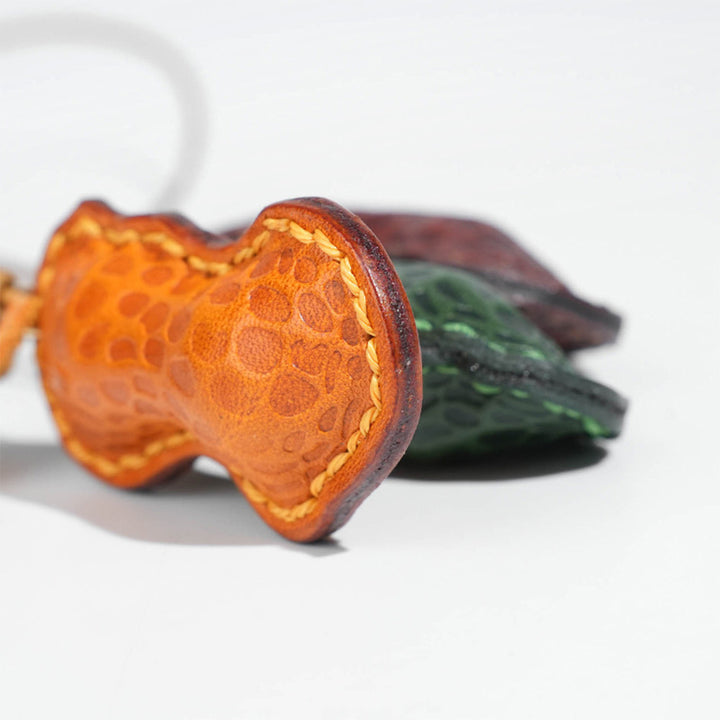 Vegetable Tanned Leather Peanut Charm