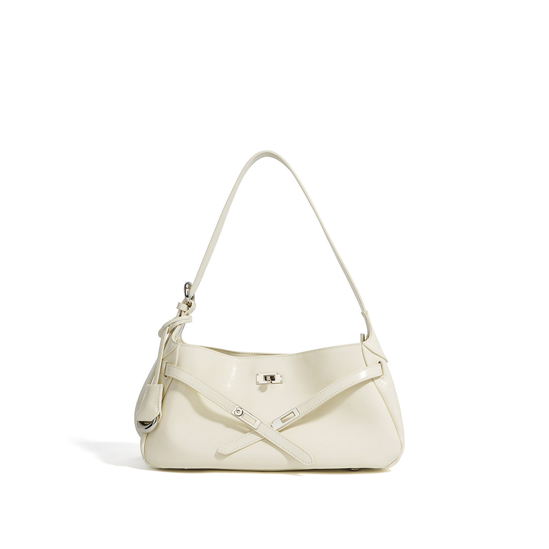 White Leather Designer Bag for Women | Leather Shoulder Bags