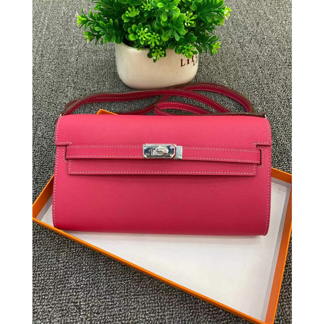 Hot Pink Small Crossbody Bag for Women