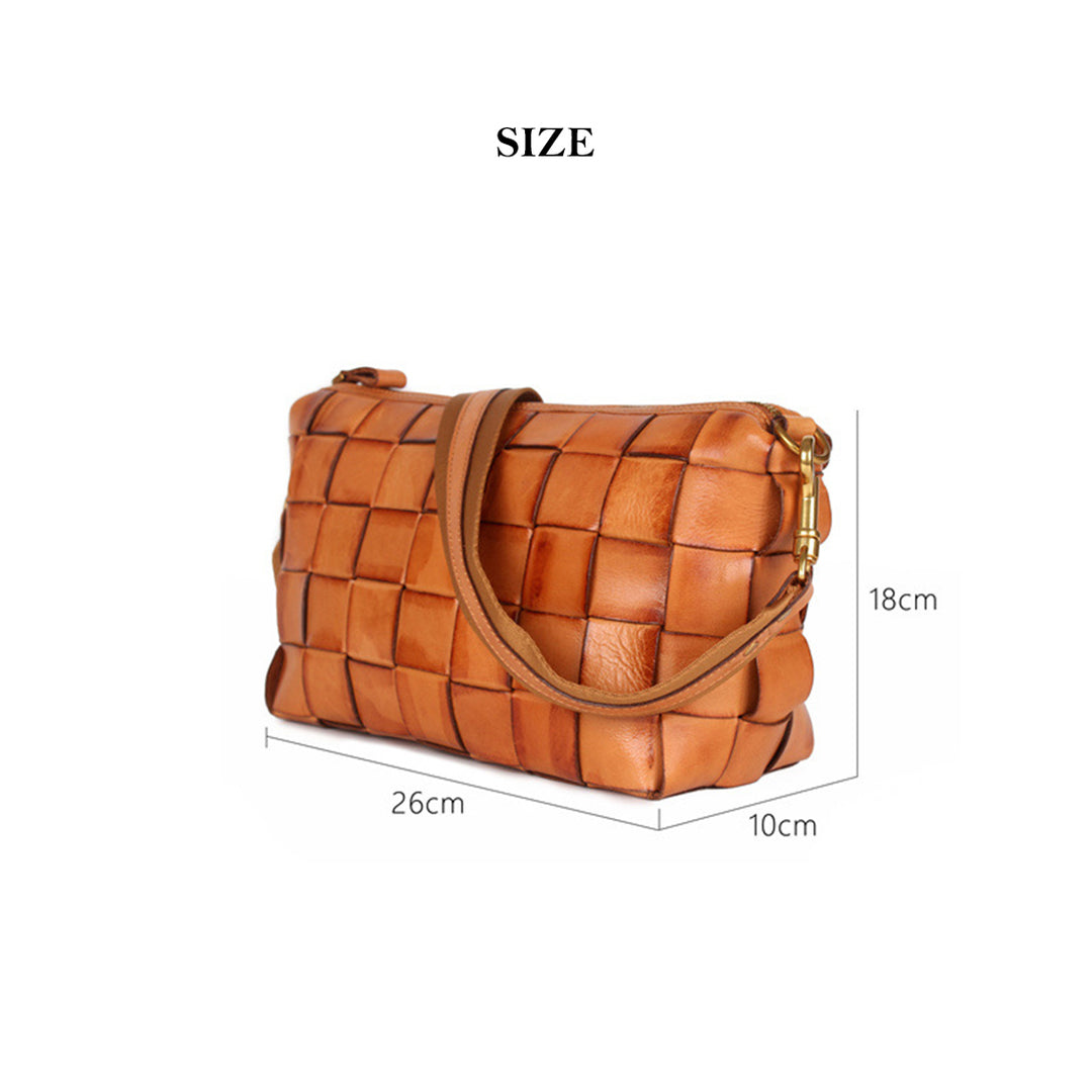 Vegetable Tanned Leather Classic Woven Bag