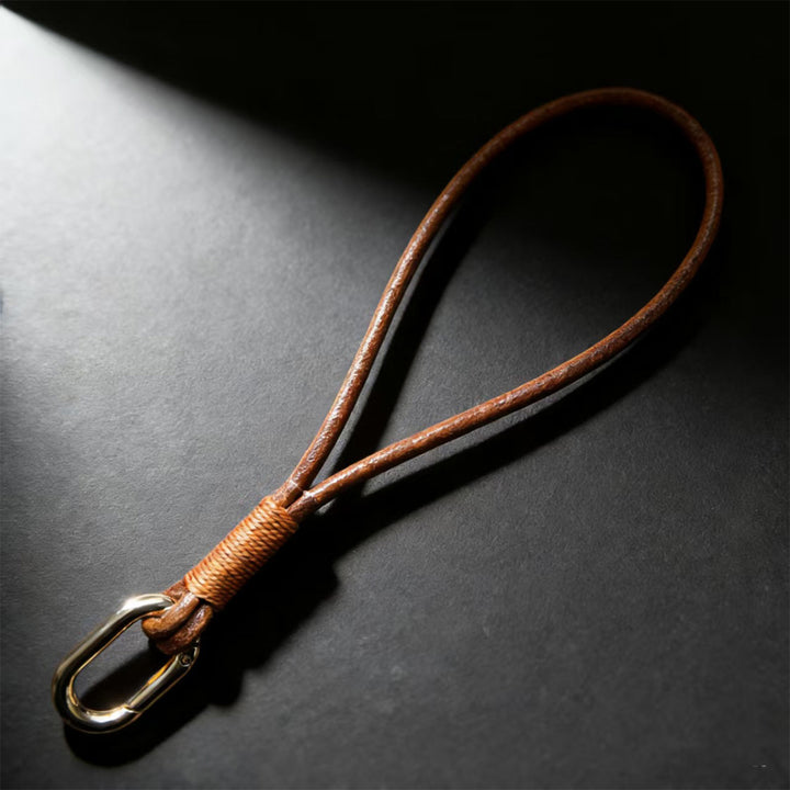Handmade Leather Wrist Band Keychain