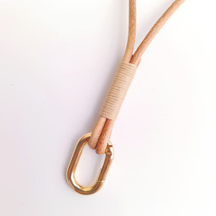 Handmade Leather Wrist Band Keychain