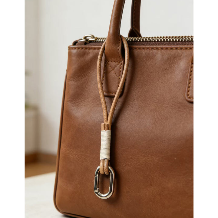 Handmade Leather Wrist Band Keychain