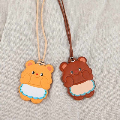 POPSEWING® Vegetable Tanned Leather Cute Bear Charm