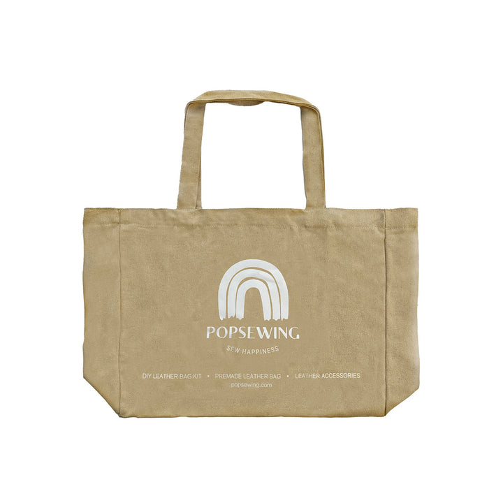 POPSEWING brand canvas bag | Khaki canvas tote bag