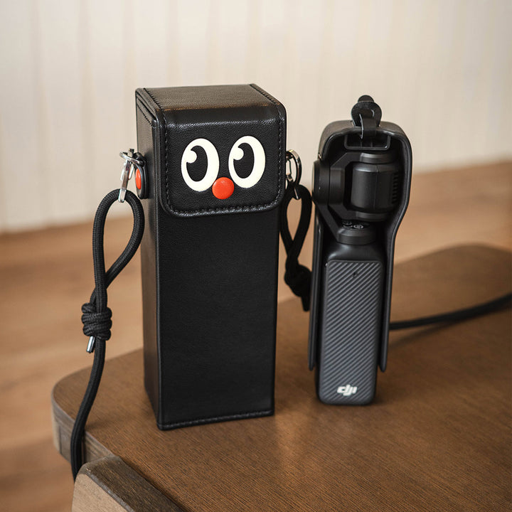 dji osmo pocket 3 hard case | Black leather protective case