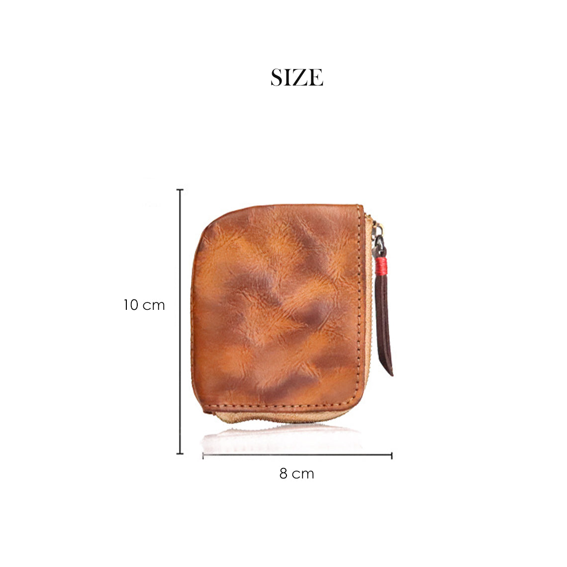 Vegetable Tanned Leather Small Coin Purse