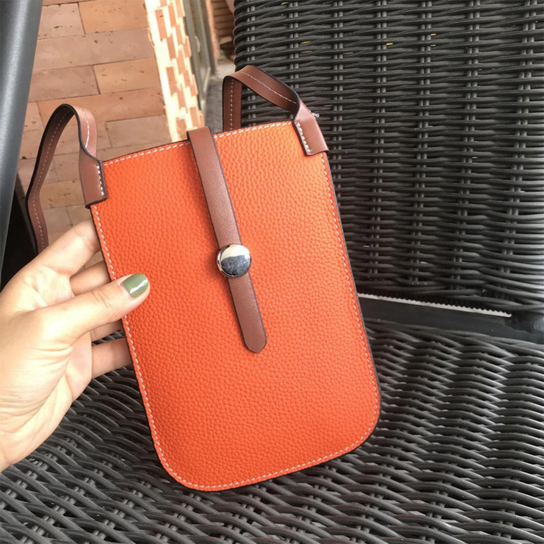 Top Grain Leather Strap Phone Bag