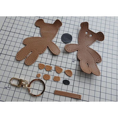 DIY Leather Keychain Kit for Teddy Bear Lovers - POPSEWING®