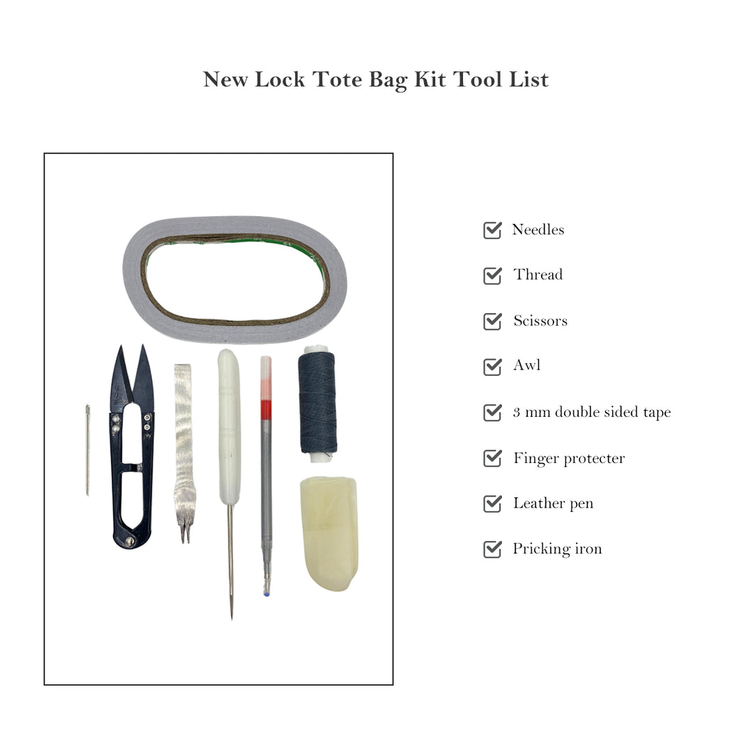 POPSEWING® Full Grain Leather New Lock Tote Bag - Advanced Kits