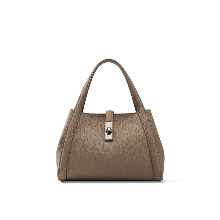 Top Grain Leather Small Bucket Handbag