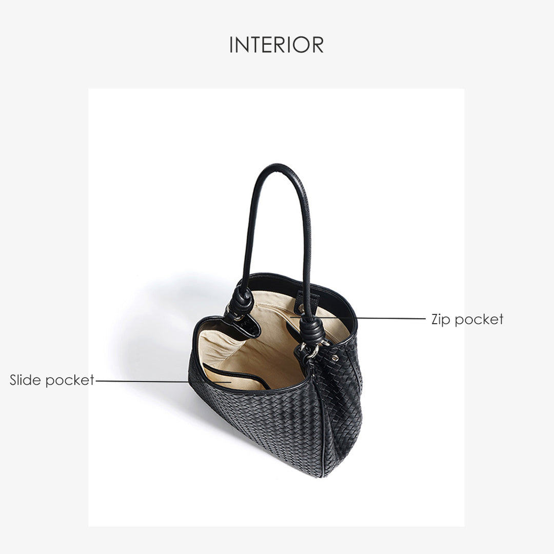 Woven Hobo Bag Interior | Well-organized Bag Interior