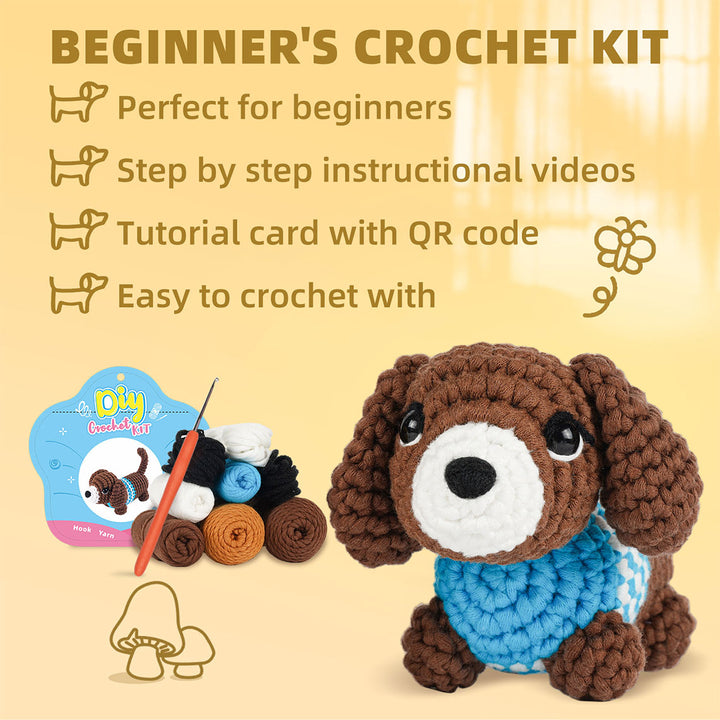 POPSEWING® Crochet Small Dachshund Dog DIY Kit