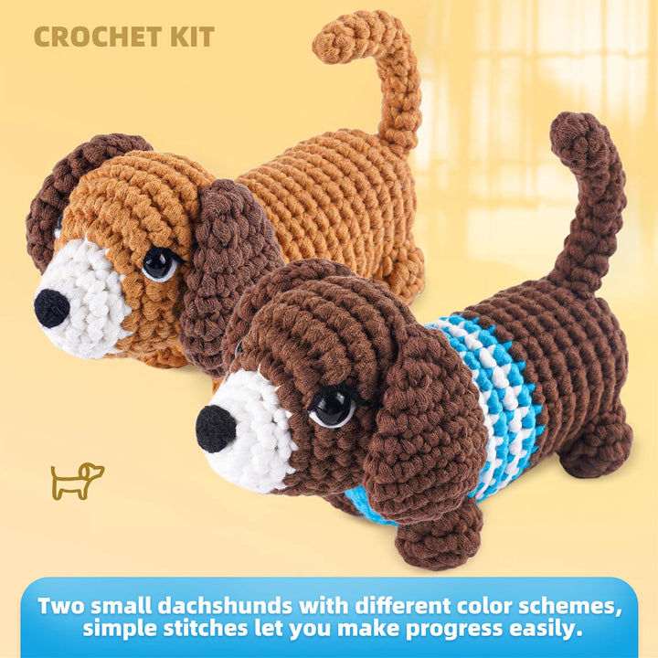 POPSEWING® Crochet Small Dachshund Dog DIY Kit
