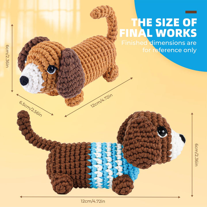 POPSEWING® Crochet Small Dachshund Dog DIY Kit