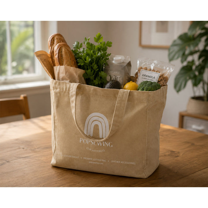 Canvas grocery bag shopping tote bag