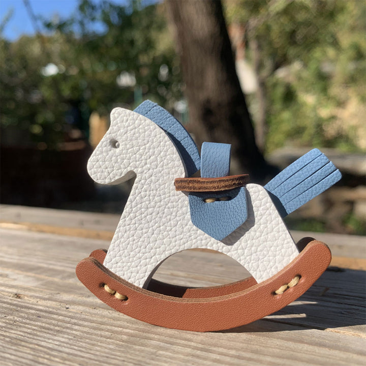 Full Grain Leather Rocking Horse Bag Charm