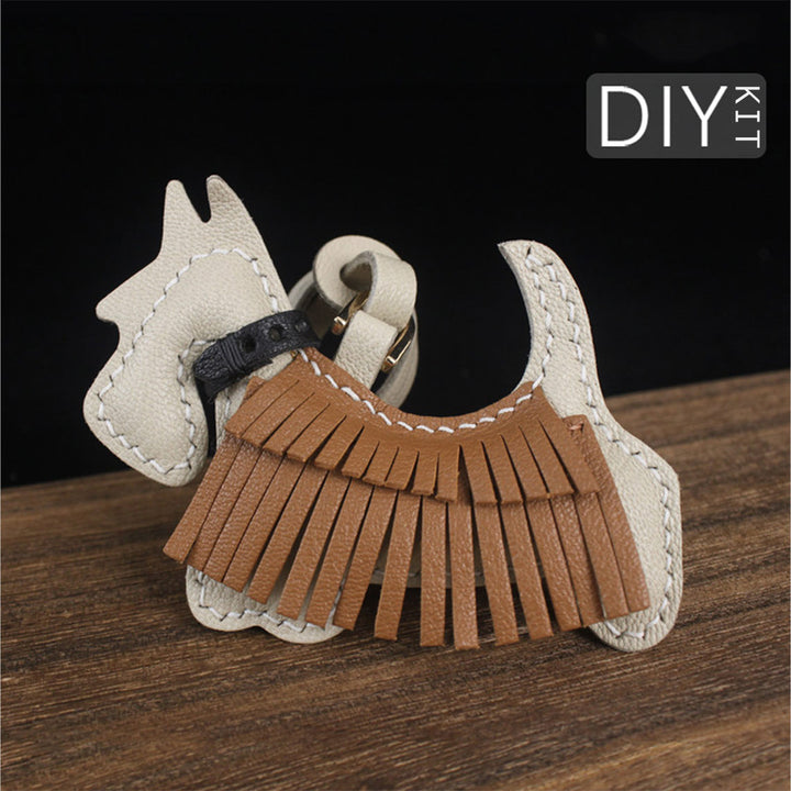 POPSEWING® Sheep Leather Scottie Dog Keychain DIY Kit