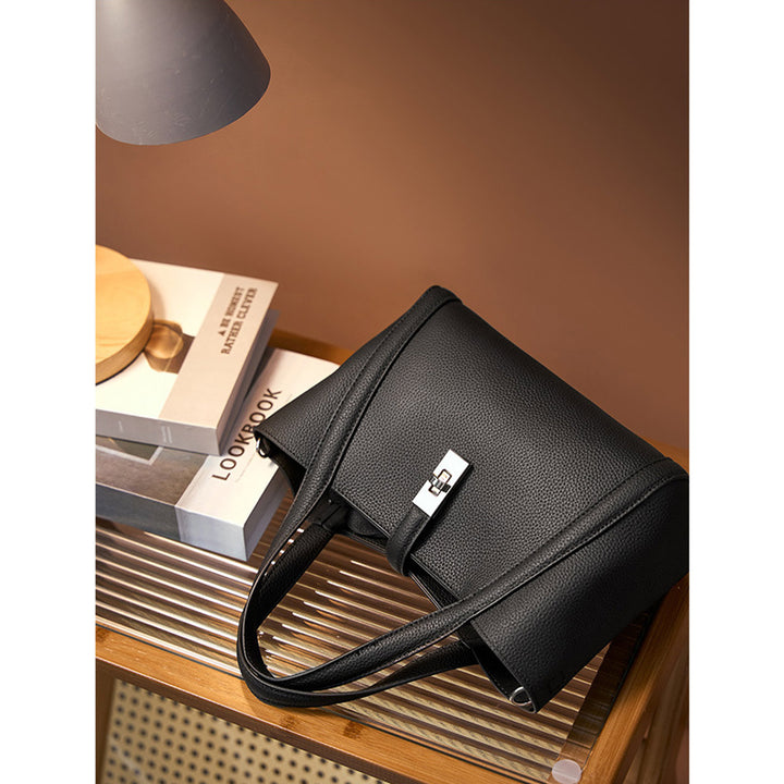 Top Grain Leather Small Bucket Handbag