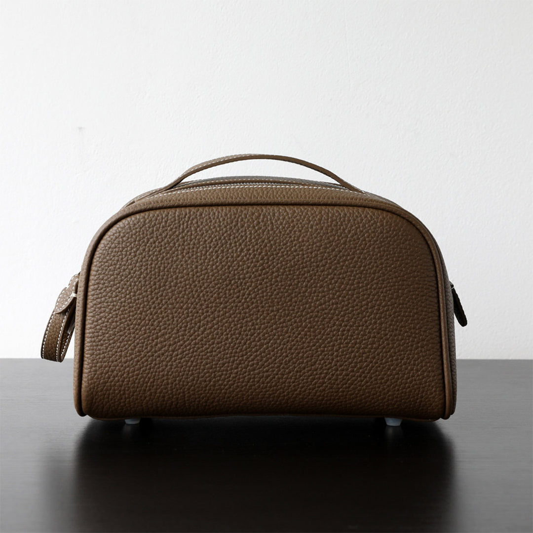 Top Grain Leather Luxury Cosmetic Toiletry Kit Bag