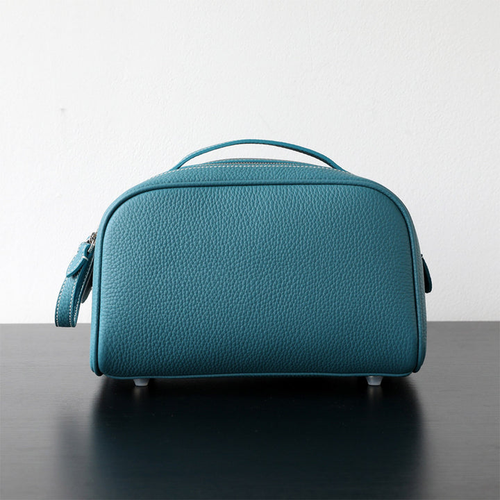 Top Grain Leather Luxury Cosmetic Toiletry Kit Bag