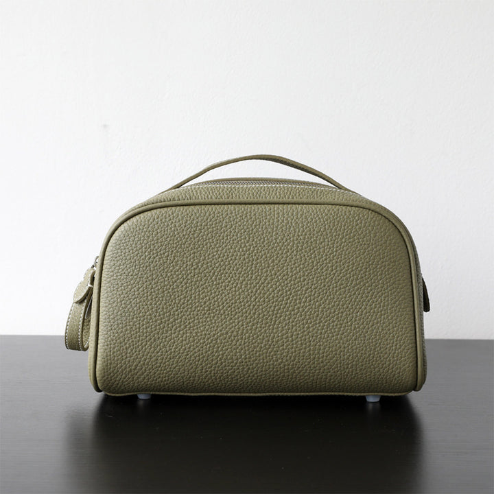 Top Grain Leather Luxury Cosmetic Toiletry Kit Bag