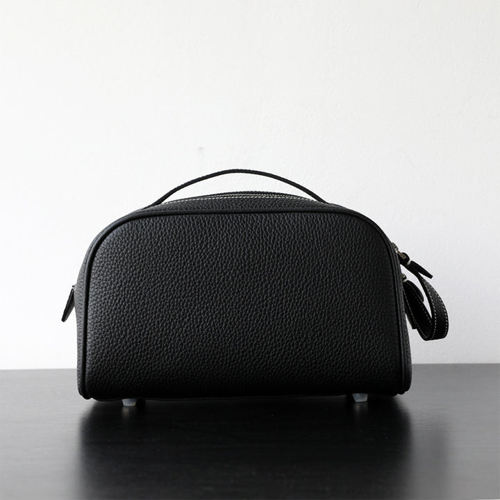 Top Grain Leather Luxury Cosmetic Toiletry Kit Bag