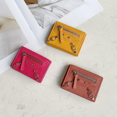 Top Grain Leather Trifold Wallet for Women