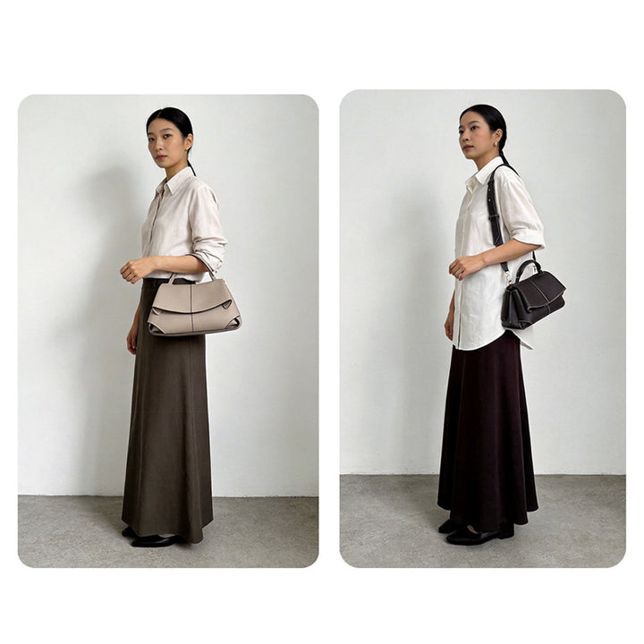 Top Grain Leather Women Smile Bag