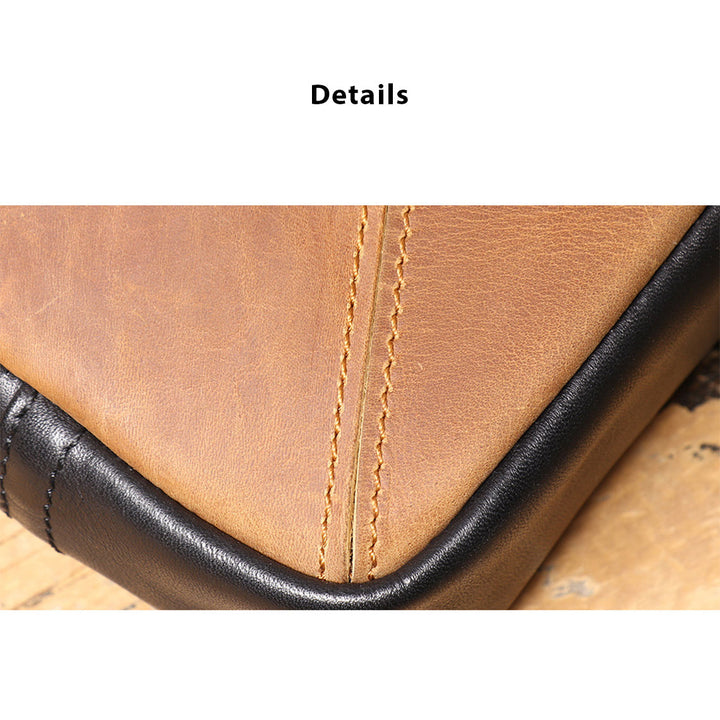 Top Grain Leather Men Wrist Bag