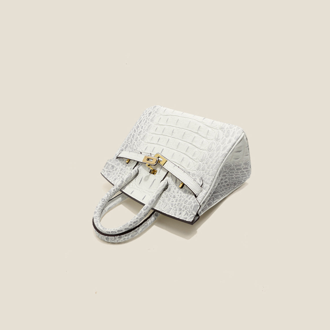 White Crocodile Embossed Leather Bag Handbag for Women - POPSEWING™