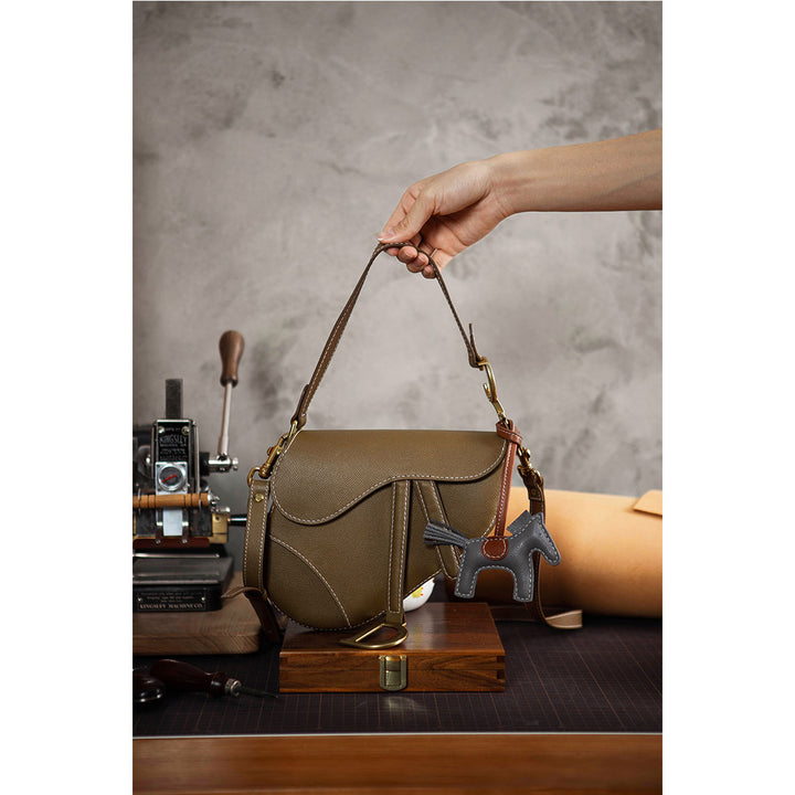 Leather Crossbody Saddle Bag for Women DIY Kit